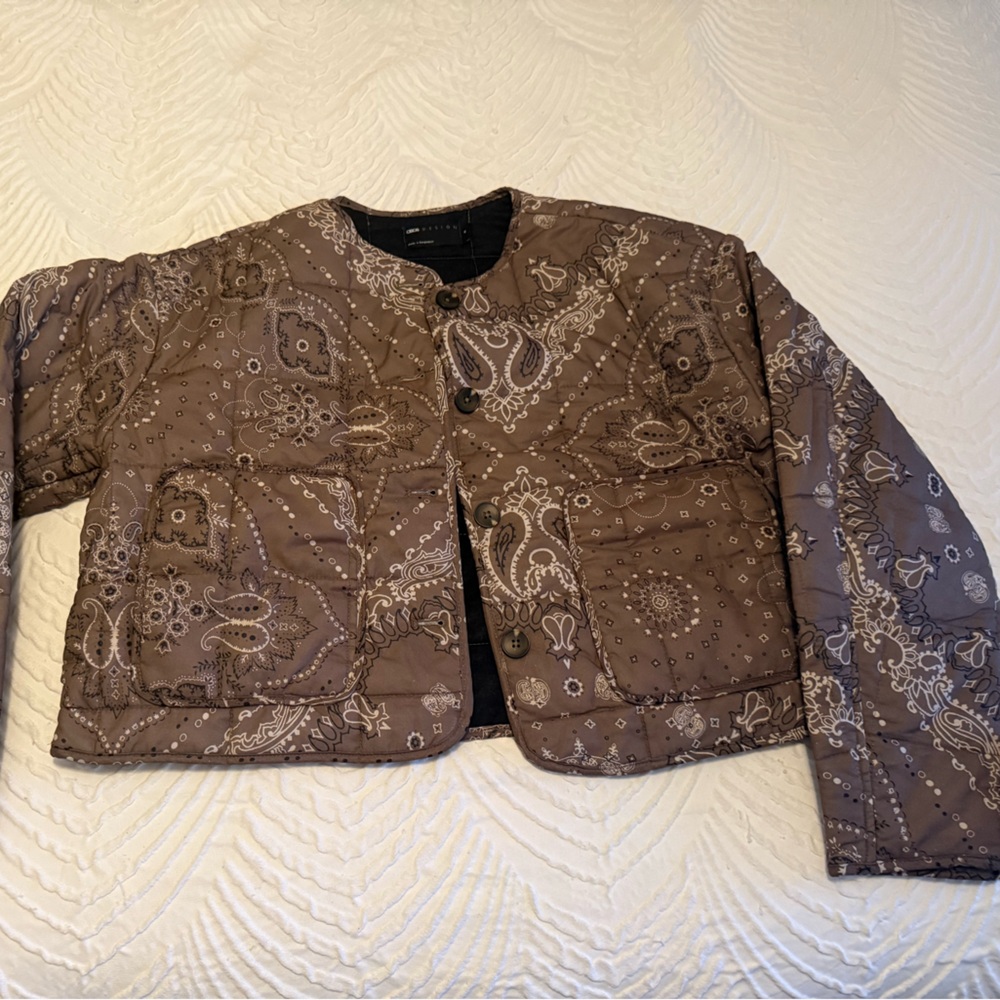ASOS Design Brown Quilted Jacket - Picture 2 of 7